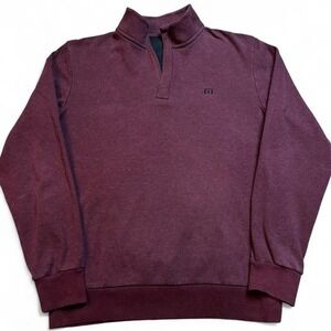 Travis Mathew quarter-zip preppy golf activewear pullover size small